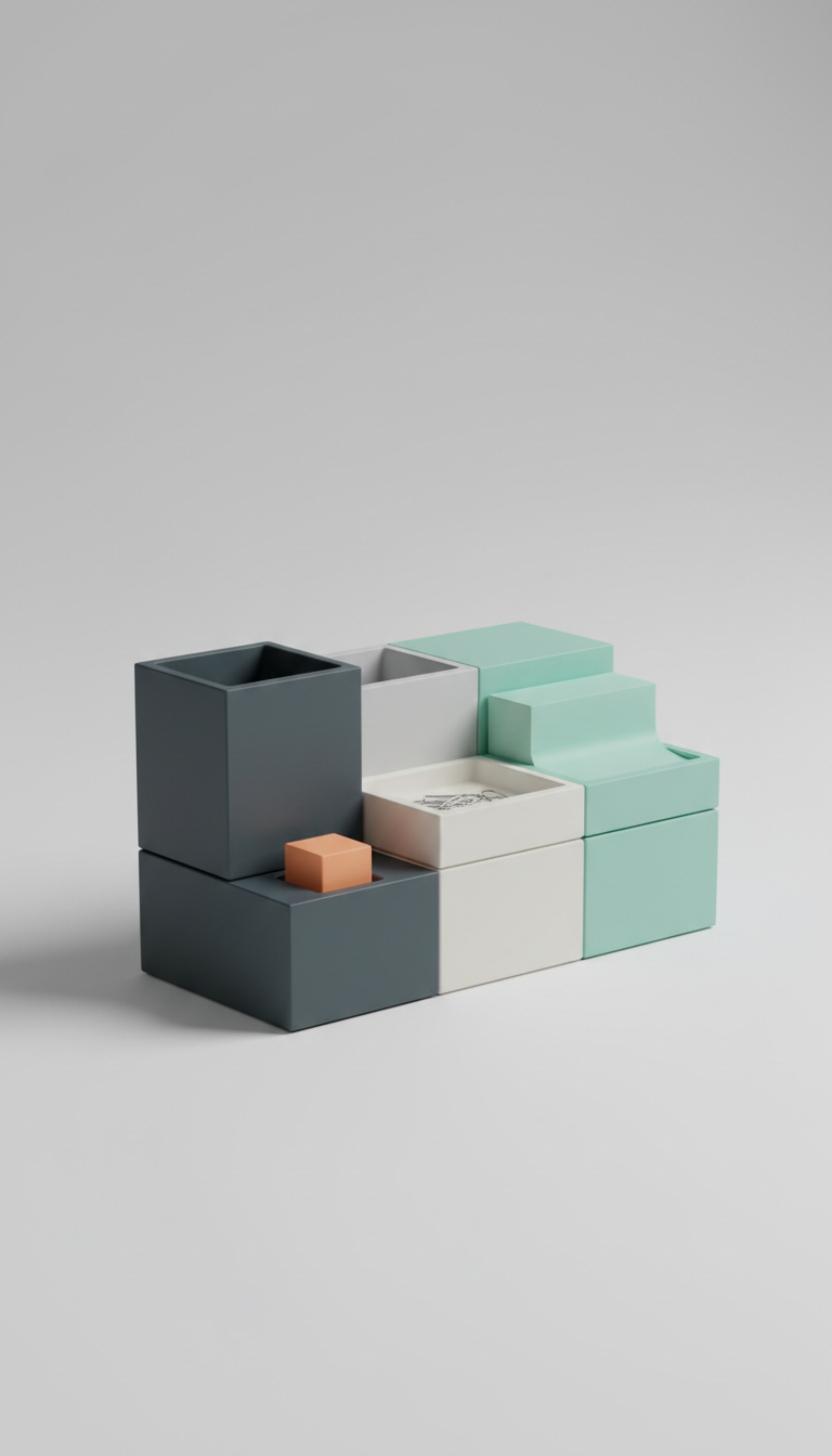 Customizable Modular Desk Organizer