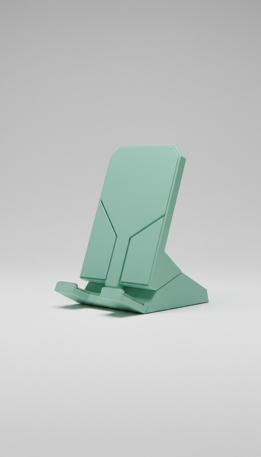 Geometric Phone Stand Seafoam Accent
